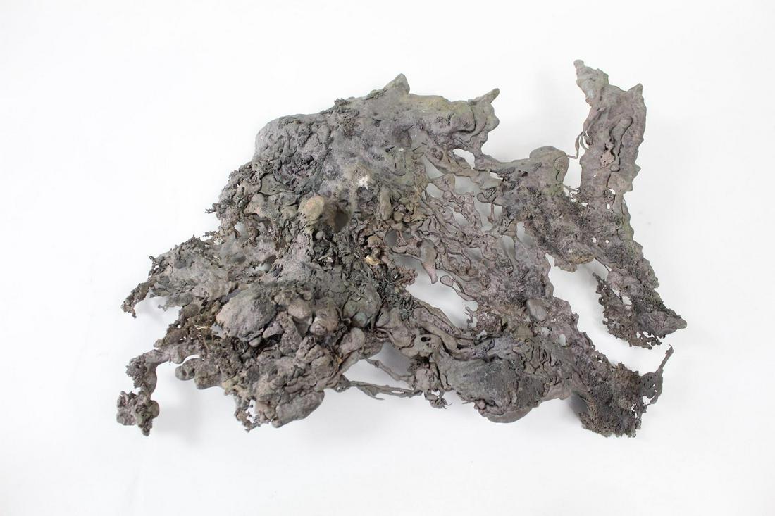 Brutalist Metal Slag Found Art Sculpture, Chemiakin, 22: Abstract Metal Splatter Found Art, Chemiakin 22 of 35 Mixed metals Weight: 55.5 lbs Dimensions are 24 in h x 30 in w x 5.5 in d.This metal slag piece was handpicked by artist Mihail Chemiakin (b.1943)
