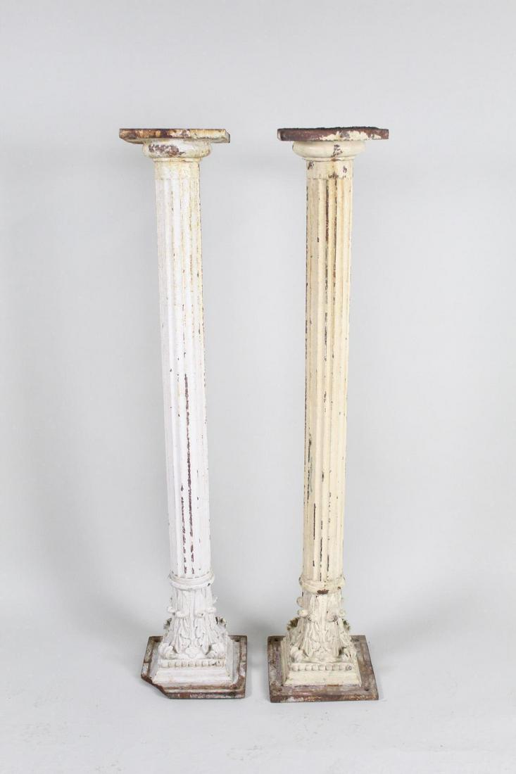 2 Victorian Cast Iron Architectural Corinthian Columns (1 of 13)