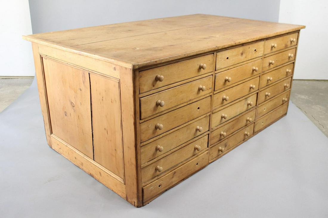 Large Primitive 18-Drawer General Store Shop Counter (1 of 15)