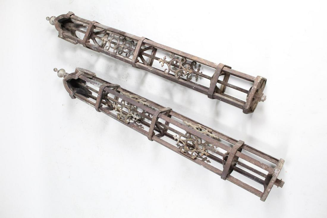 Pair of Cast Iron Architectural Garden Tower Elements (1 of 11)