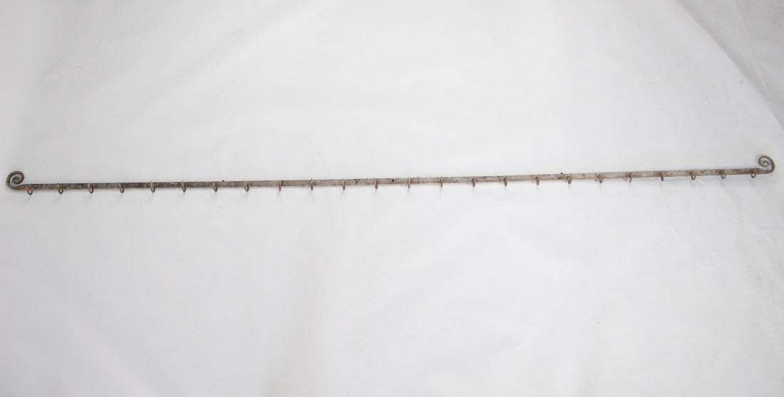 12 ft Long Wrought Iron Wall Mounted Butcher's Rack 2/2 (1 of 9)