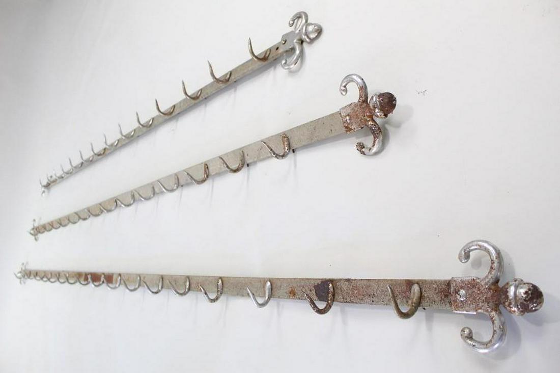 3 Large Industrial Metal Butcher Shop Wall Meat Hooks (1 of 15)