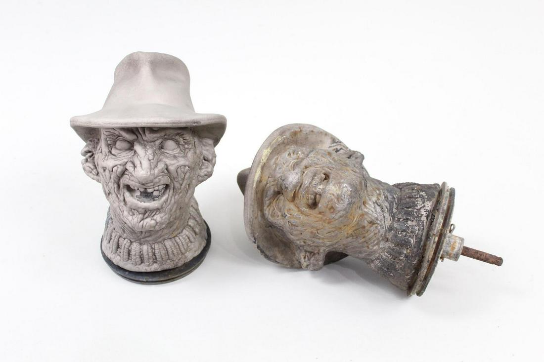 Industrial Squirt Gun Mold, Freddy Krueger Elm St (1/4): Industrial Squirt Gun Mold, Freddy Krueger Elm St (1/4). Pair of injection molds in metal used in factories to make toys in rubber or plastic. These molds are for a Nightmare on Elm Street squirt gun,