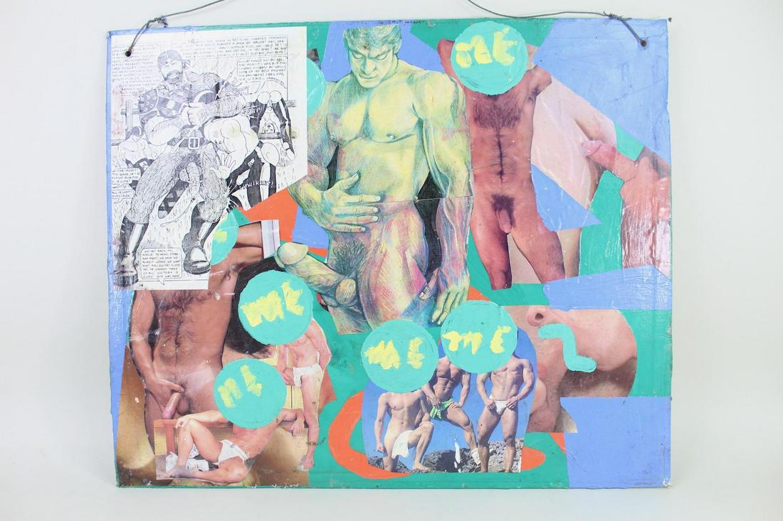 E Avedisian & J Baldwin Gay Nude Male Art Collage 1/3: E Avedisian & J Baldwin Gay Nude Male Art Collage 1/3. Outstanding contemporary artwork is the result of a collaboration between painter Edward Avedisian (American 1938-2007) and his partner Judson Ba