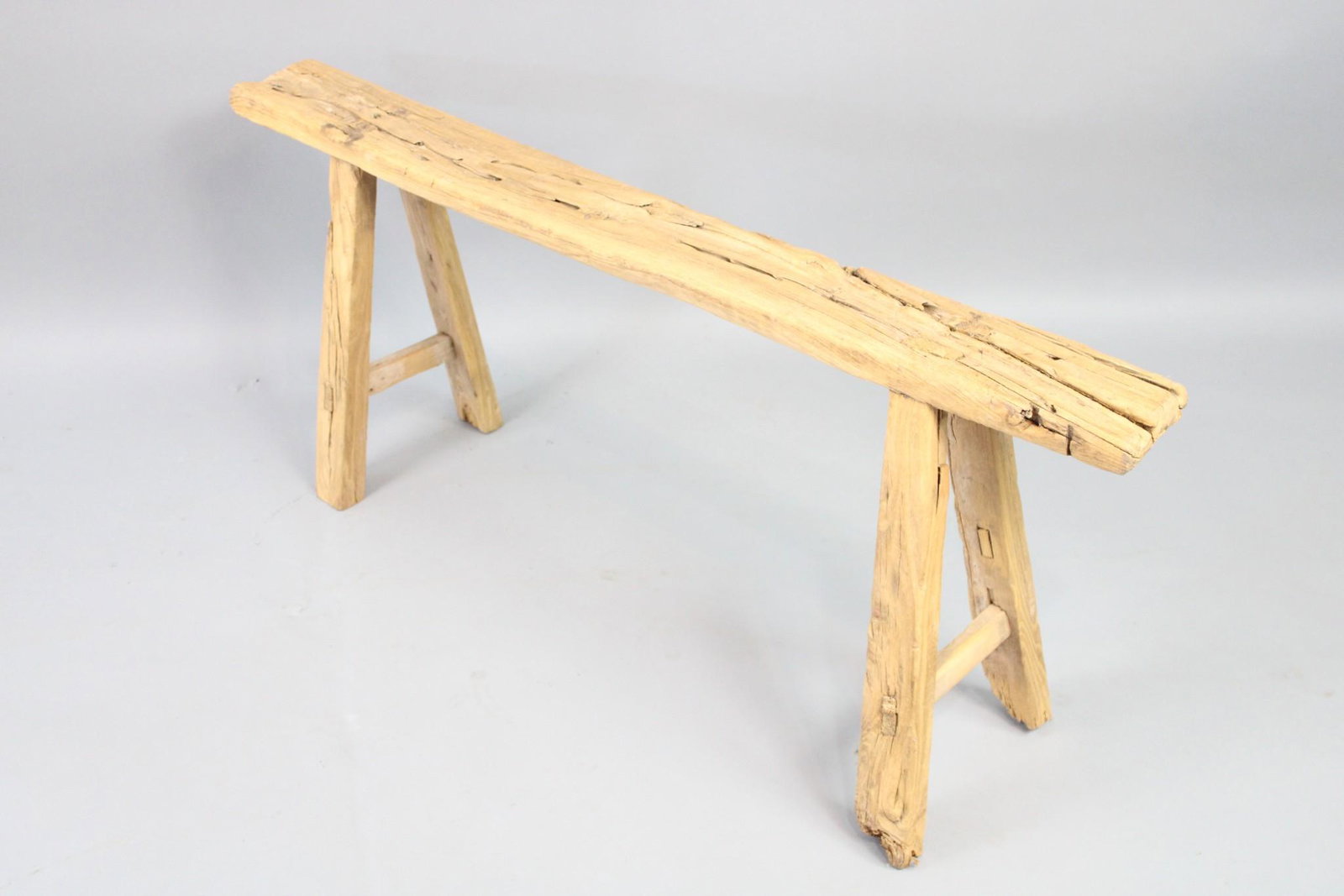 Primitive Narrow Wood Farm House Bench (1 of 9)