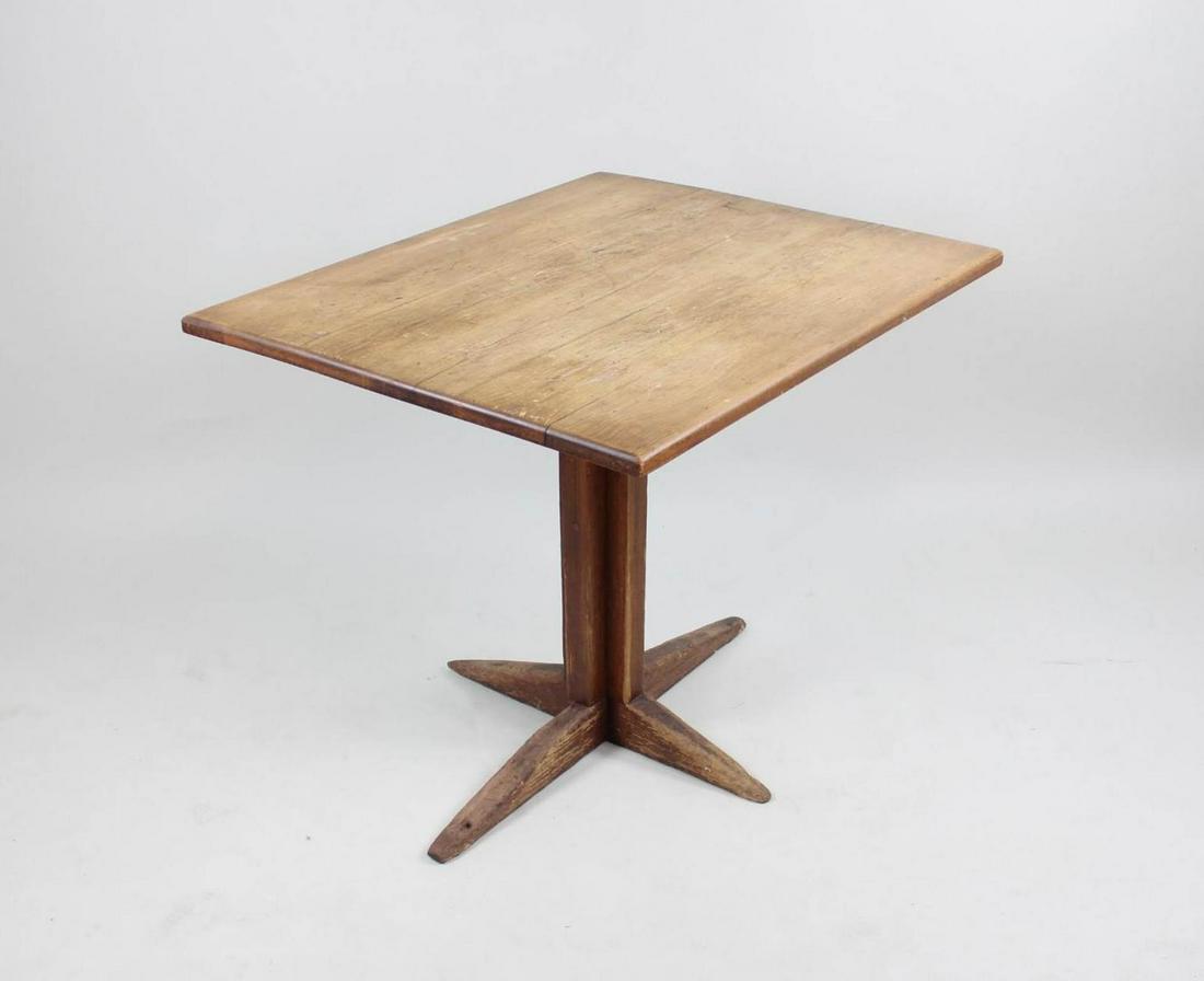 Wood Cafe Table by Turner & Cook, Southfield MA, Prouve Style Legs (1 of 17)