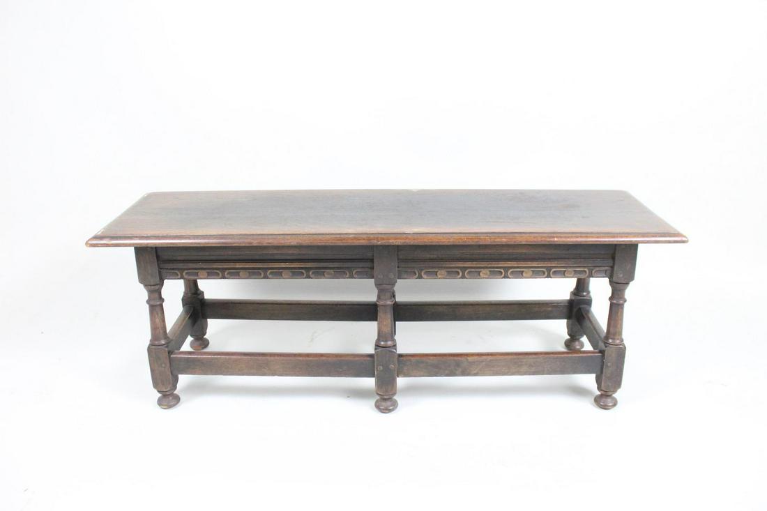 Carved Wood Piano Bench w Turned Legs (1 of 9)