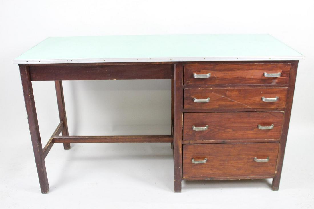 Industrial Wooden Work Desk Bench w/ Drawers (1 of 9)