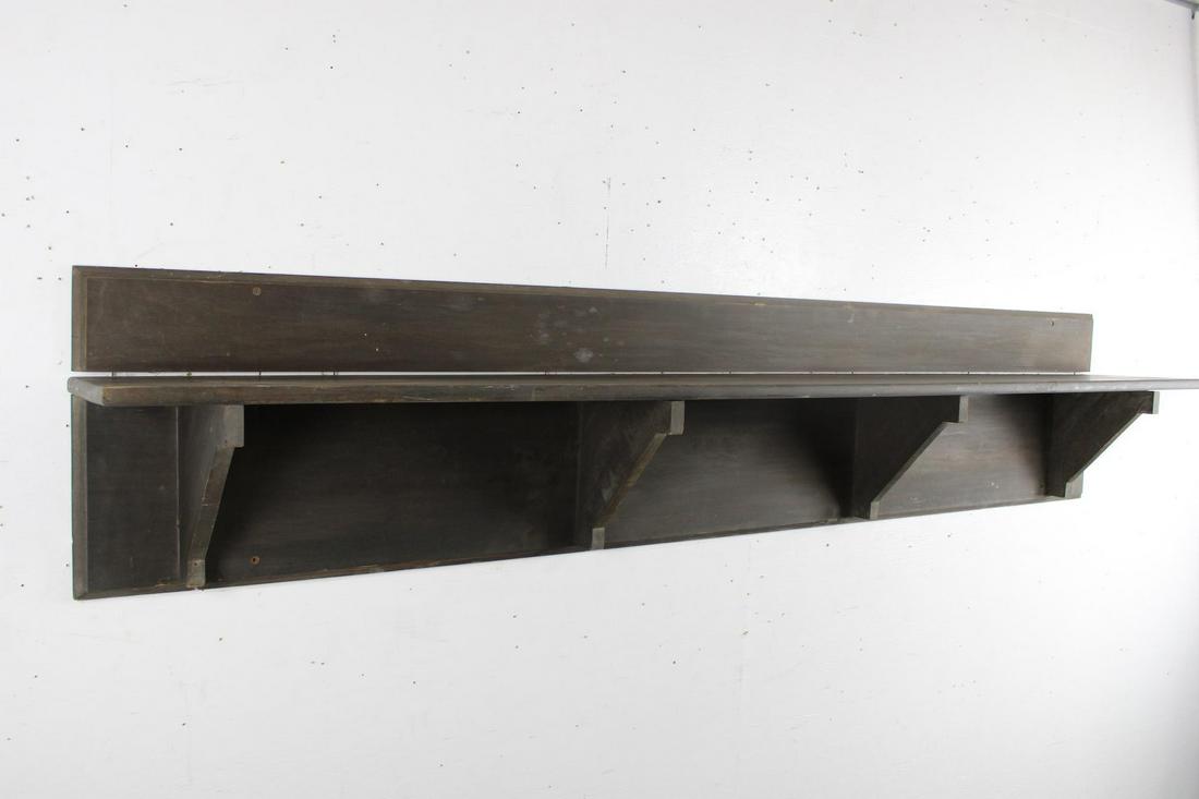 Large 7.8 ft Wooden Wall Mounted Shelf with 4 Brackets (1 of 7)