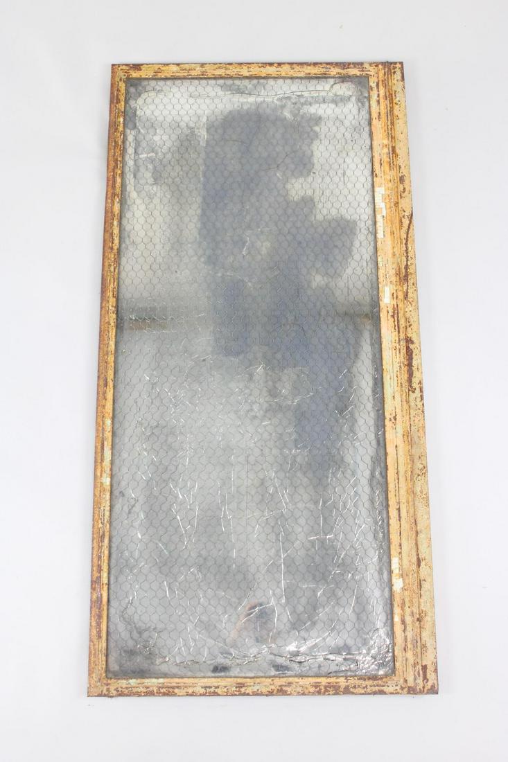 Chicken Wire Wall Mirror with Metal Window Frame, 1 of 2, Industrial (1 of 13)