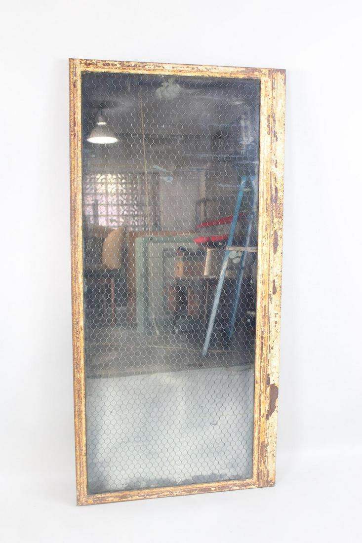 Chicken Wire Wall Mirror with Metal Window Frame, 2 of 2, Industrial (1 of 11)