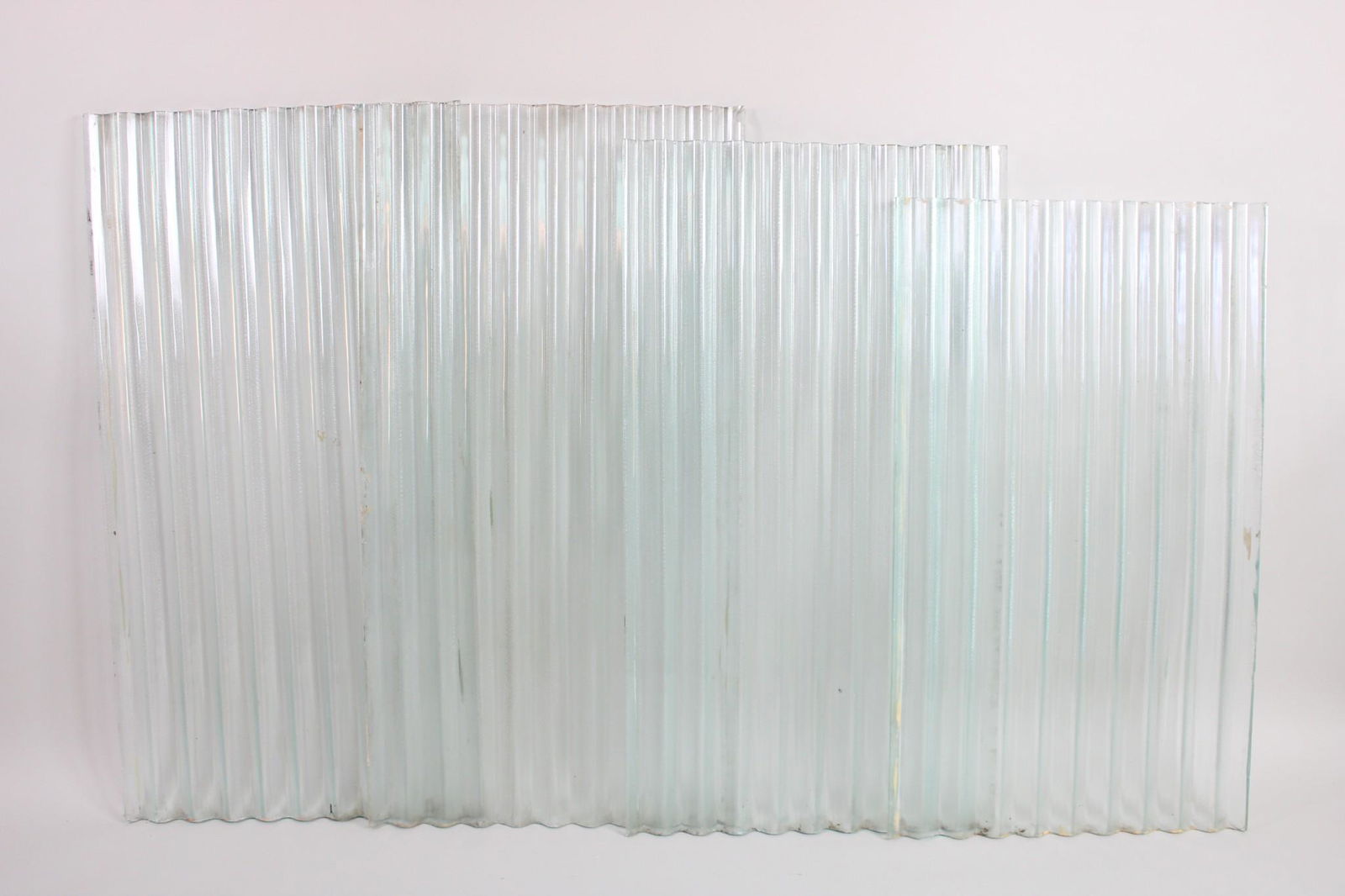 Lot of 4 Industrial Architectural Corrugated Glass Panels (1 of 7)