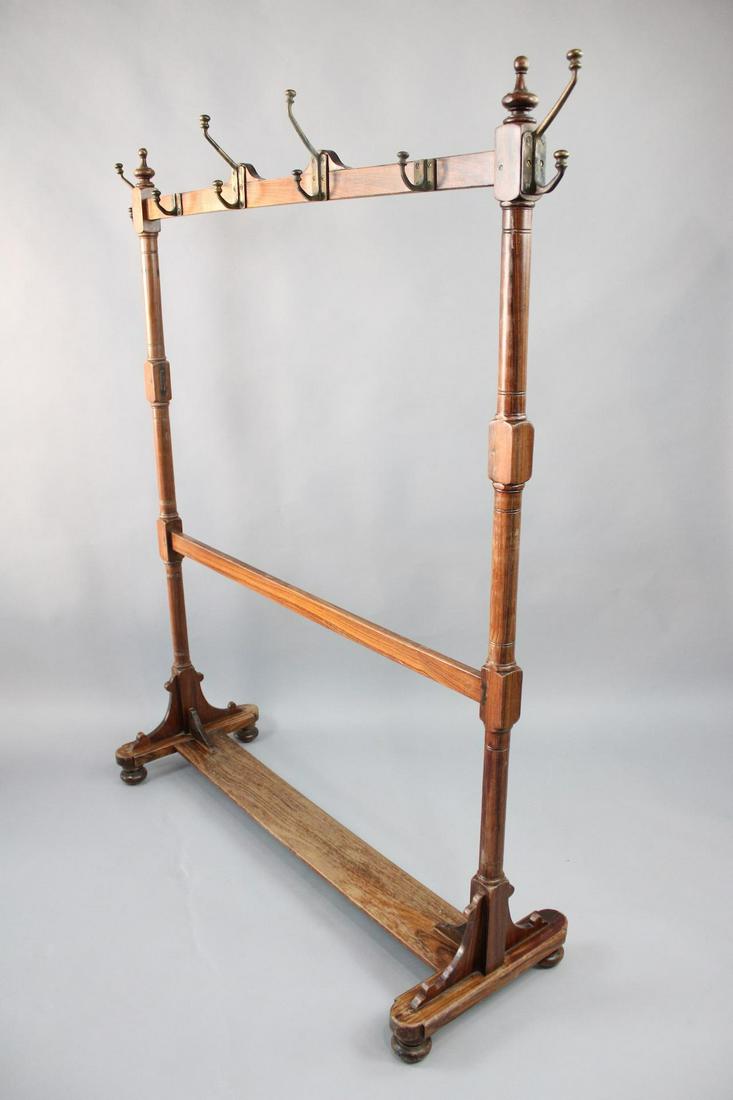 Antique 19th C Wood Standing Lobby Coat & Hat Rack, Store Display (1 of 12)