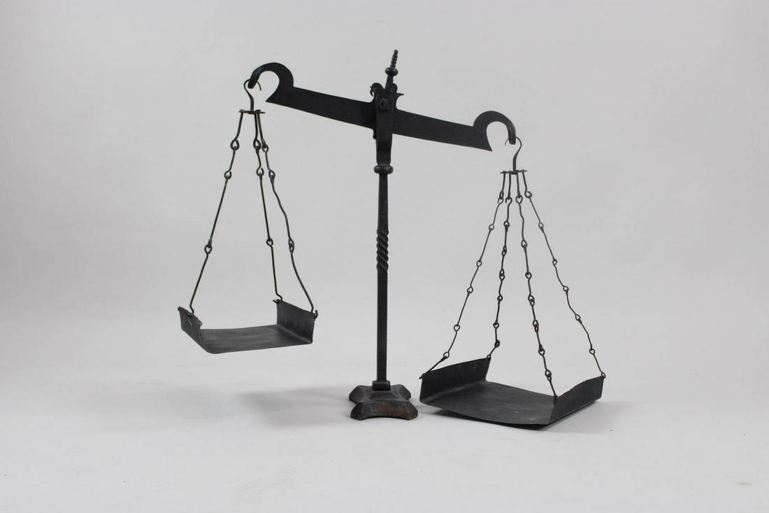 Hand Wrought Black Iron Balance Scale, Store Display (1 of 20)
