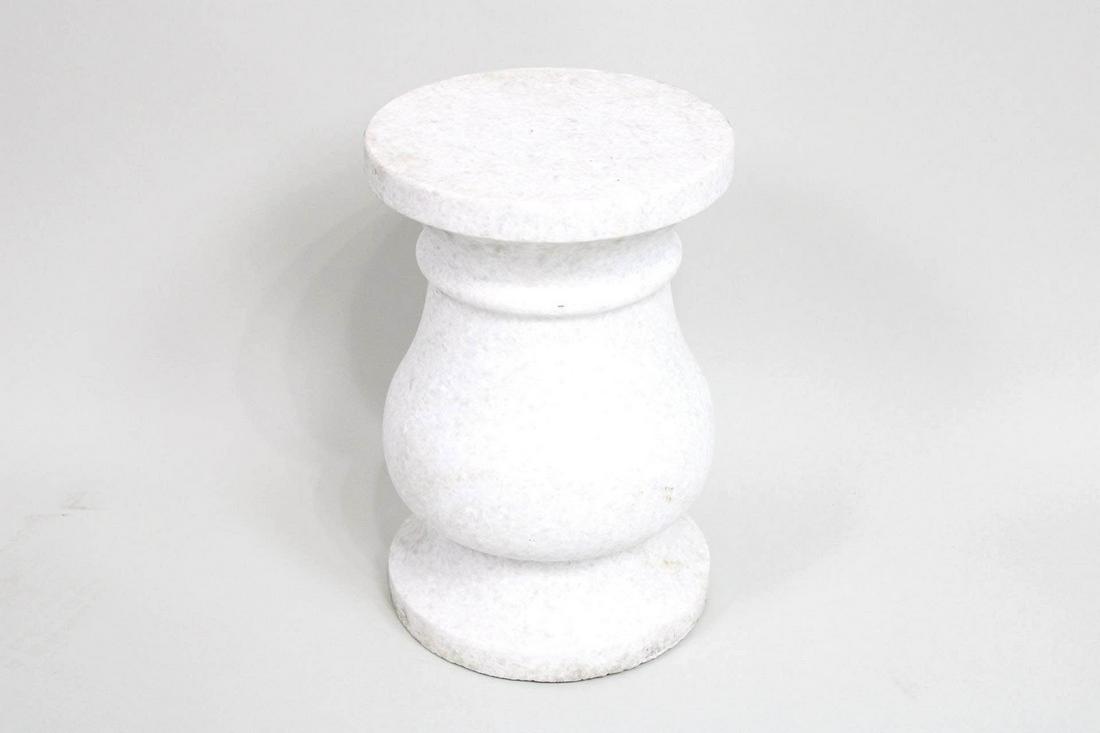 White Marble Display Pedestal, Plant Stand, 2 of 2 (1 of 6)