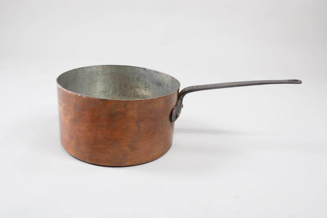 Large Copper Coated Sauce Pot, Smith & Anthony Co, Boston MA (1 of 7)