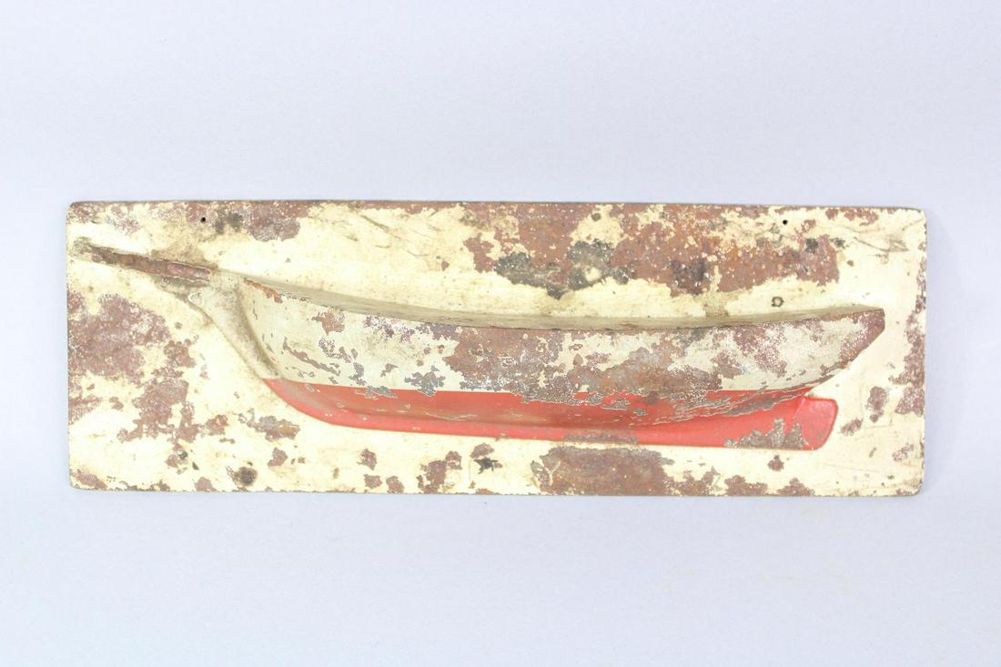 Antique Painted Cast Iron Half Hull Boat Model (1 of 9)