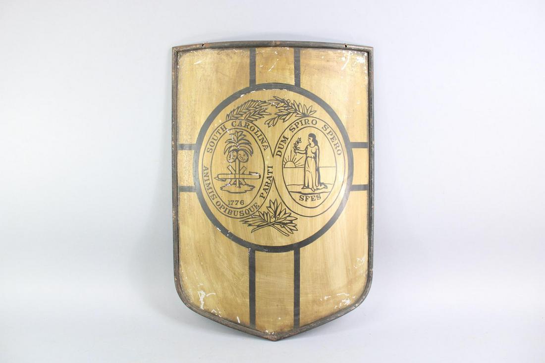 Painted Metal South Carolina State Seal  Wall Plaque (1 of 6)