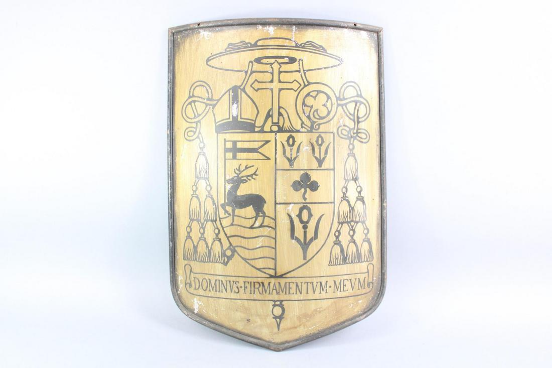 Painted Metal Heraldry Shield Wall Plaque, Coat of Arms (1 of 14)
