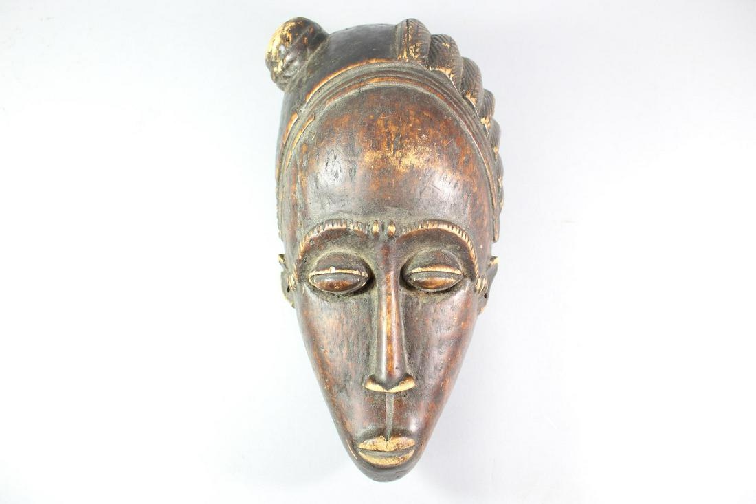 Carved Wood Baule Face Mask, African Art (1 of 13)