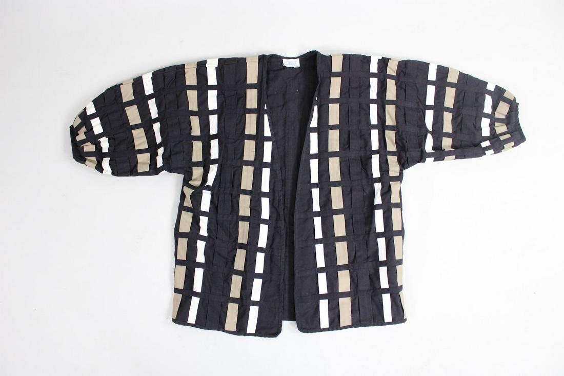 Frivole by Nicolle Robert Wide Woven Black & White Woman's Jacket (1 of 14)
