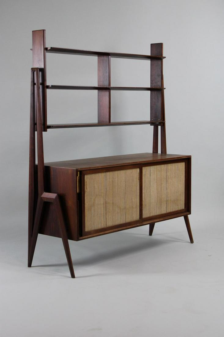 Danish Modern Angular Hutch Cabinet, Stereo & Shelves (1 of 20)
