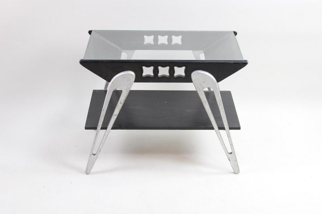 Mid Century Modern Space Age Wood Sculptural Side Table (1 of 13)