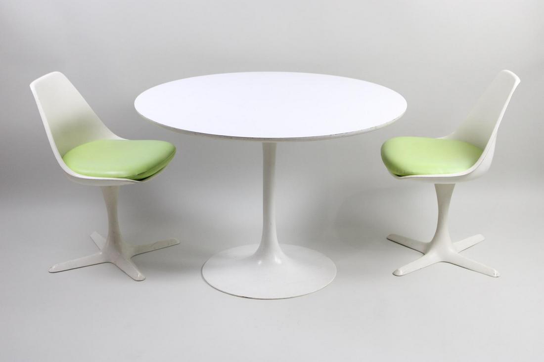 Saarinen Tulip Style Round Dining Table & Chairs Set by Burke (1 of 19)