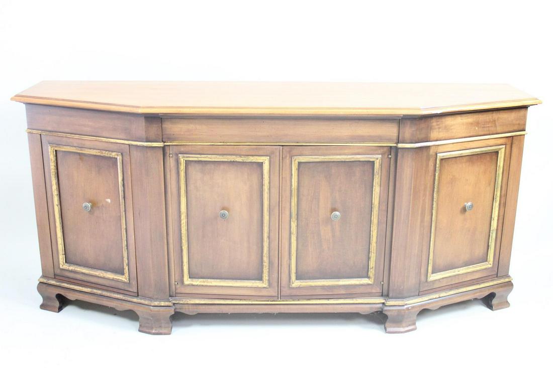 French Style Wooden Sideboard Buffet w/Gold Trim (1 of 13)