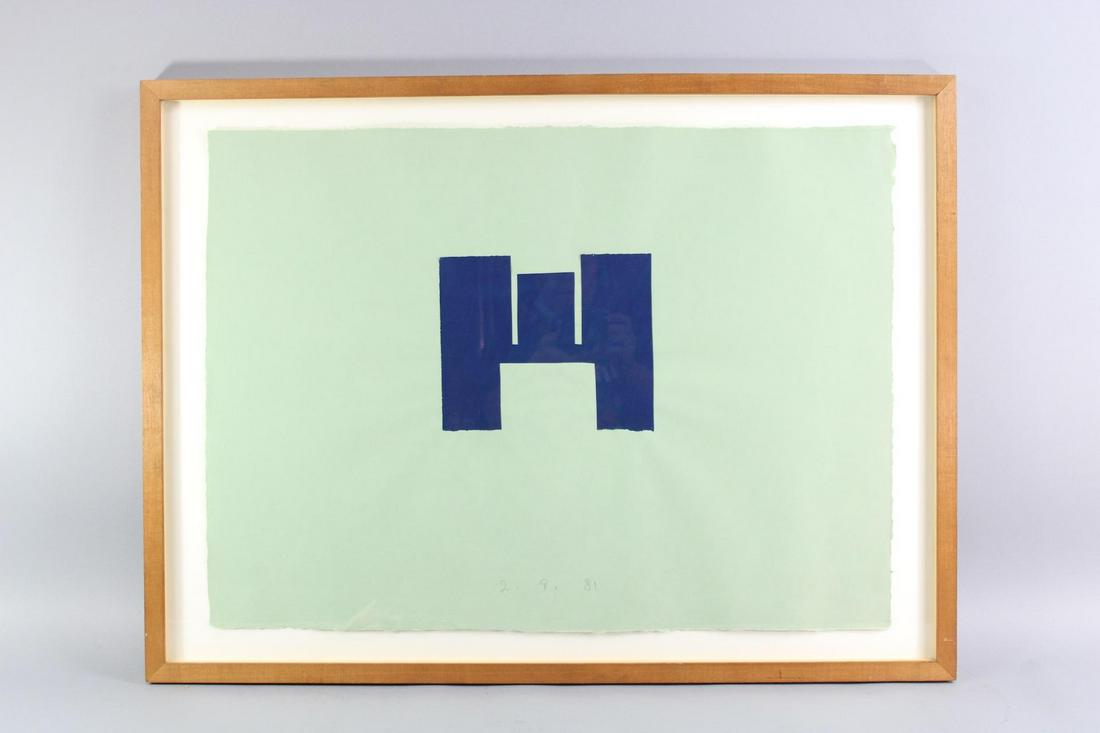 Framed Minimalist Mixed Media Collage, Robert Shepherd (1 of 9)