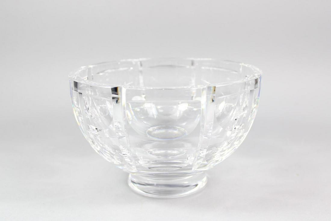Orrefors Faceted Crystal Bowl, Signed (1 of 8)