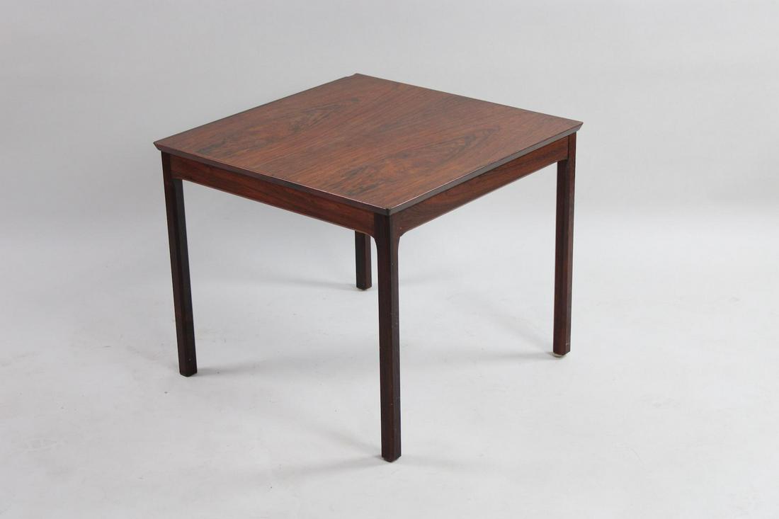 Mid Century Modern Rosewood Side Table Beveled Legs (1 of 8)