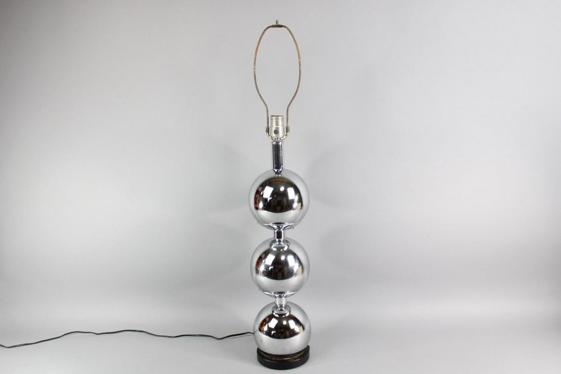 MId-Century Stacked Spheres Chrome Table Lamp, Kovacs Style (1 of 13)