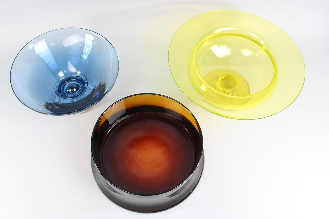 Lot of 3 Mid-Century Modern Art Glass Bowls (1 of 12)