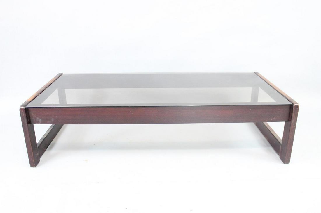 Mid-Century Modern Rosewood & Smoked Glass Coffee Table, Percival Lafer (1 of 8)