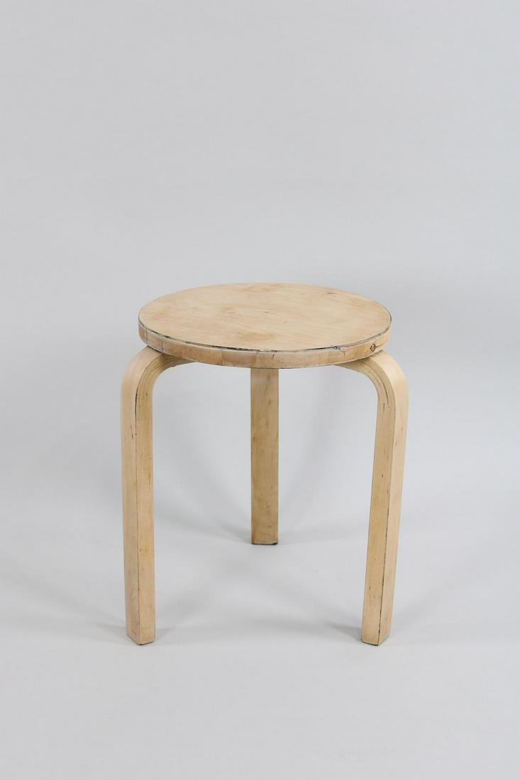Alvar Aalto Mid-Century Modern Bent Wood Stool (1 of 6)
