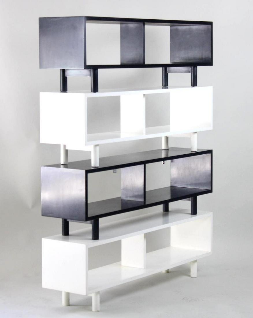 Postmodern Black & White Bookcase Shelving Unit, Pop Art Feb 11, 2023