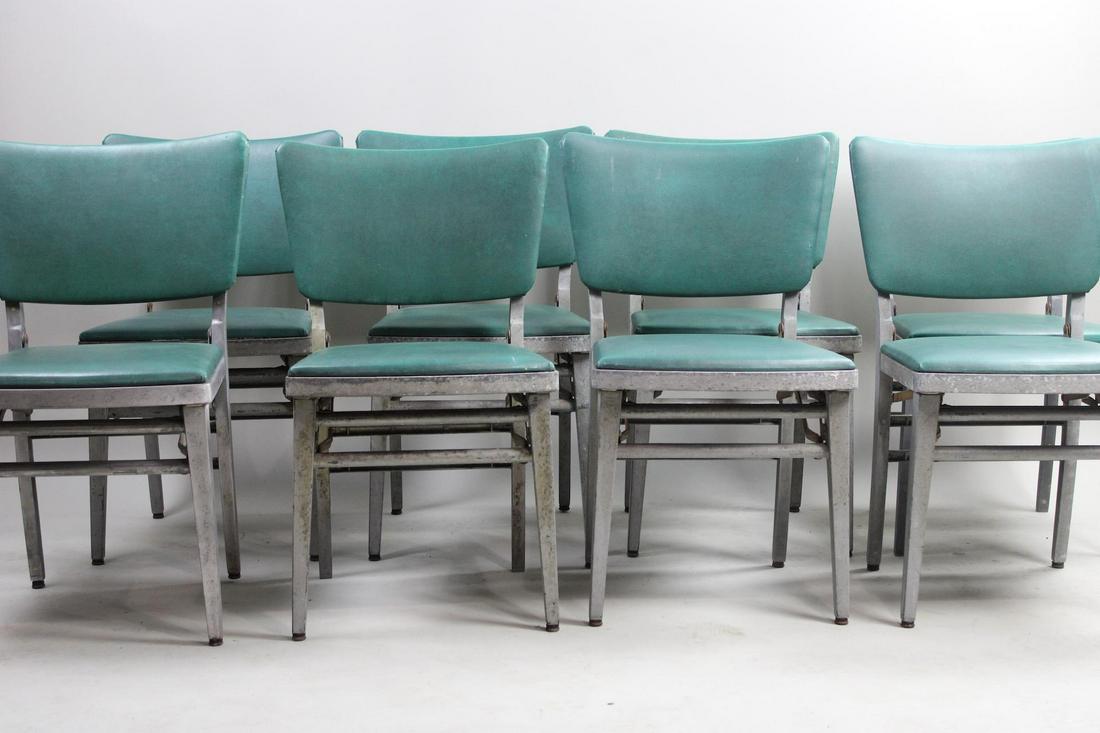 Set of 8 Aluminum Mid Century Modern Folding Chairs by Louis Rastetter (1 of 16)