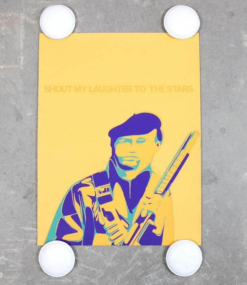 J. Roth Black Panthers Poster 1972, "Shout My Laughter To The Stars" Signed & Numbered (1 of 10)
