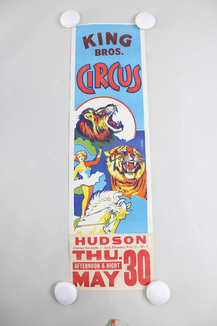 King Bros Circus Poster Advertisement Print Hudson NY (1 of 11)