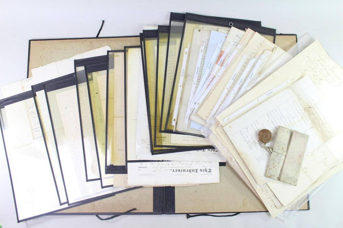 33 Antique Legal Documents,Indentures,Etc, Columbia County NY 1/2 (1 of 17)