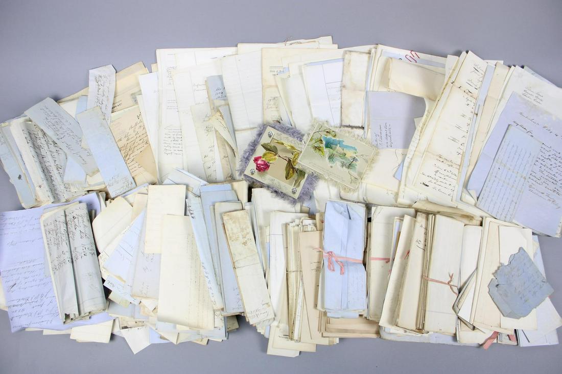 Large Lot of Local Hudson Columbia Country, NY Papers from 19th C. (1 of 17)