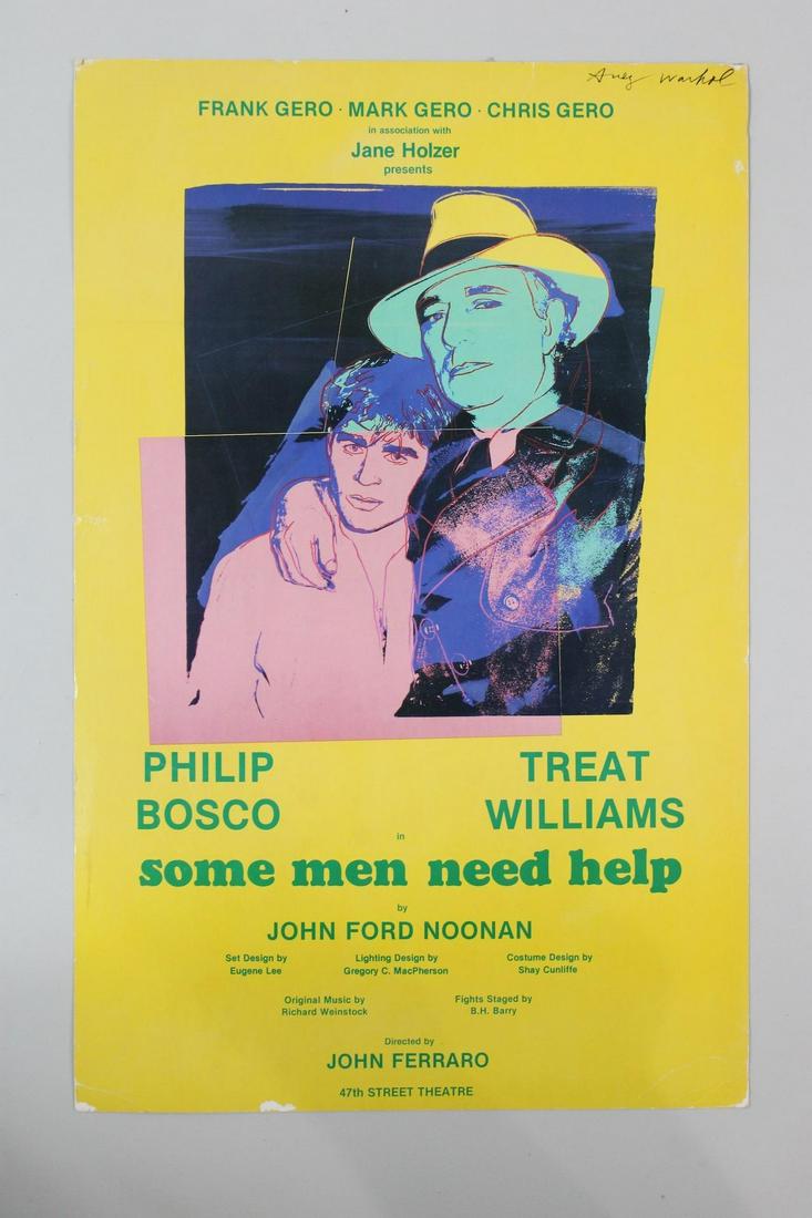 Andy Warhol Some Men Need Help Rare Lithograph Poster. 1982 (1 of 9)