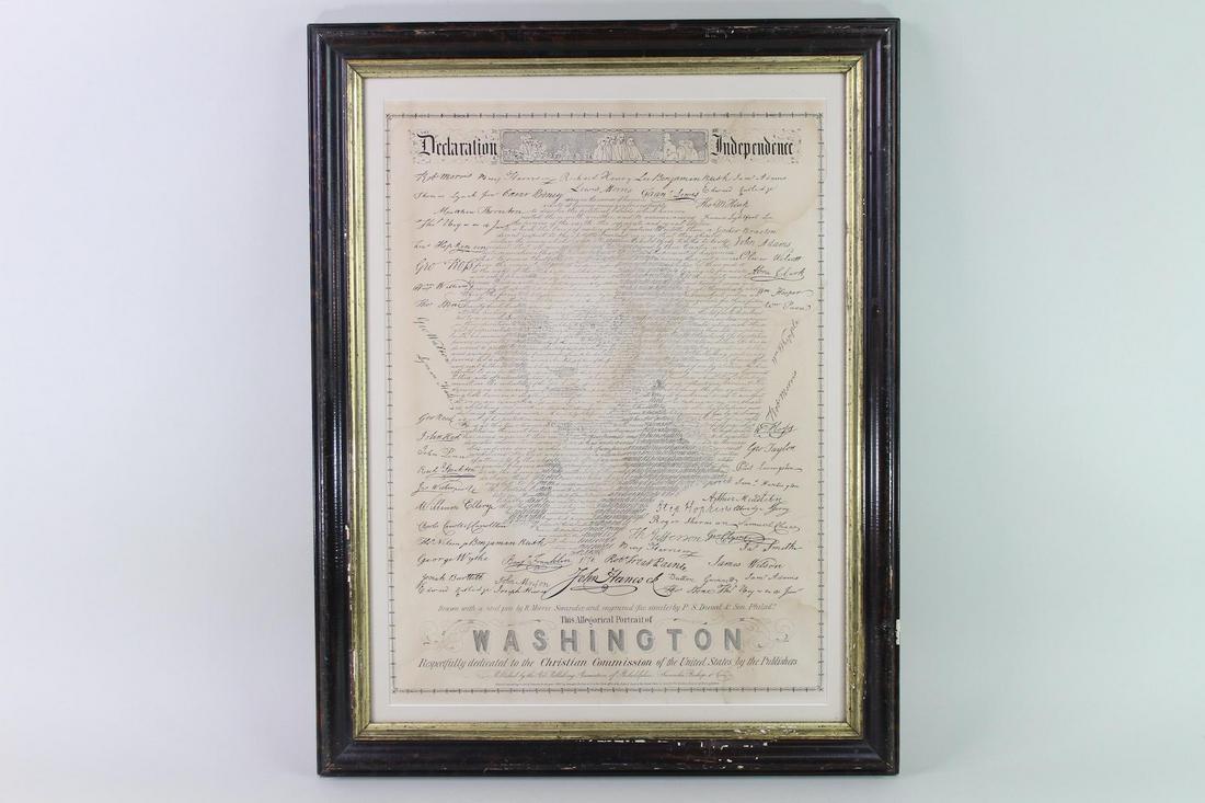 R. Swander Calligraphic Portrait George Washington 1865 (1 of 17)