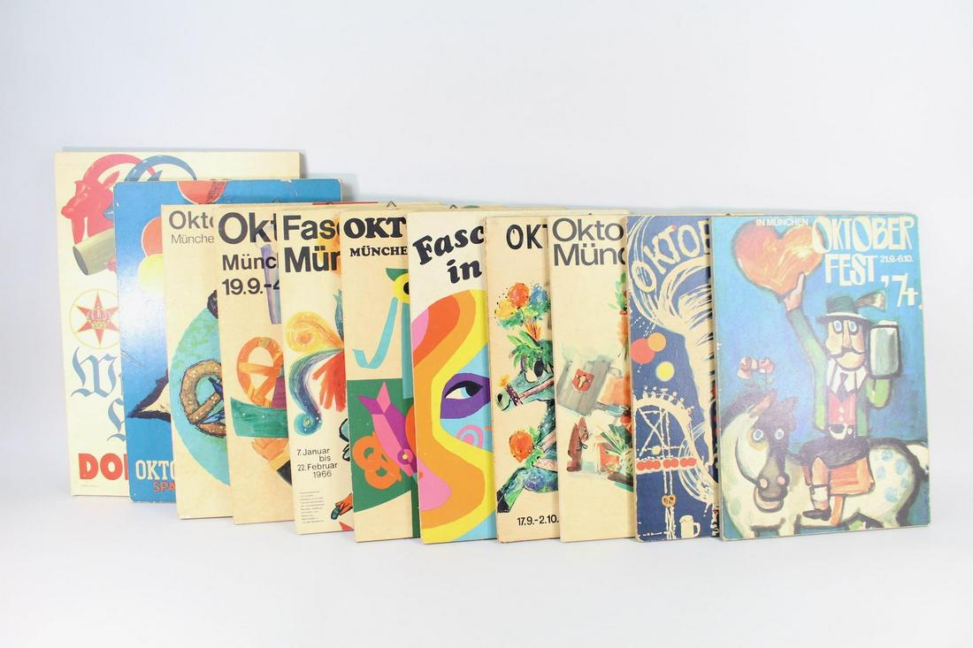 11 Vintage 60's Octoberfest Mini Posters on Board (1 of 18)