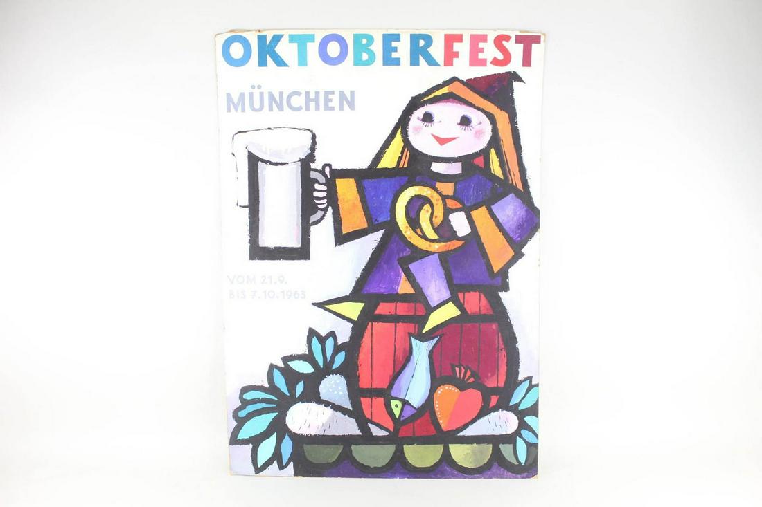 Mid-Century Modern Octoberfest Poster Original Artwork Painting No.7 (1 of 11)