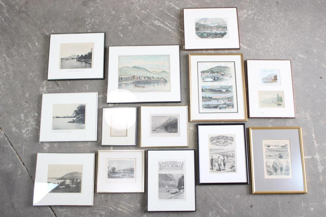 Collection of 13 Framed Lake George and Adirondacks, NY Prints, Etc (1 of 17)