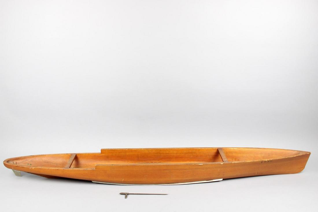 Carved Wooden Canoe Boat Display Model (1 of 20)