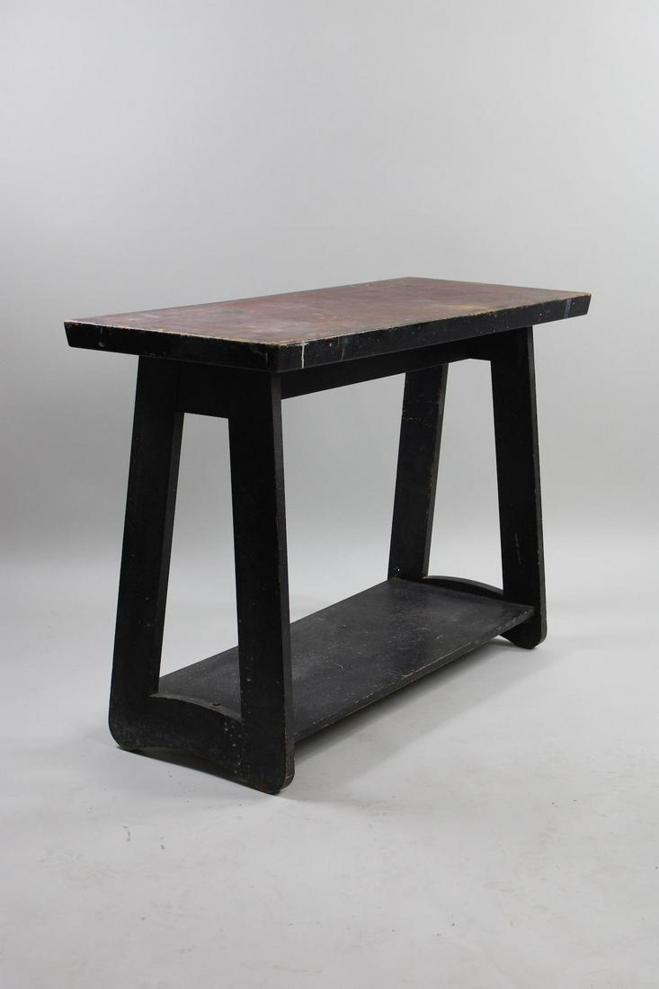 Primitive Industrial Work Bench Table, Bauhaus Style (1 of 9)