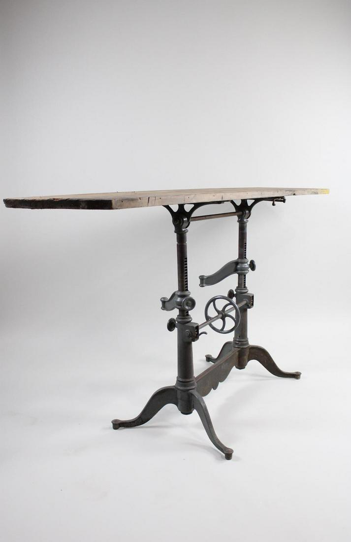 Industrial Double Cast Iron Base Drafting Table (1 of 19)